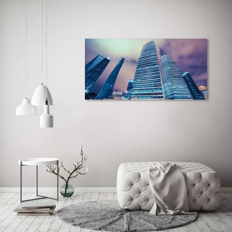 Skyscrapers 1 Piece Wrapped Canvas Wall Art