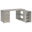 Bureau en forme de L à 3 tiroirs Tona Grey Driftwood