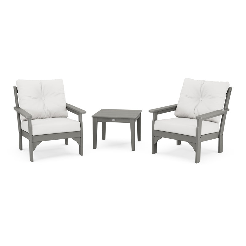 Vineyard 3-Piece Deep Seating Set, Natural, Teak