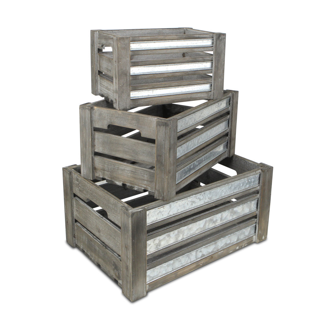 Millwood Pines Solid Wood Decorative Bin Millwood Pines