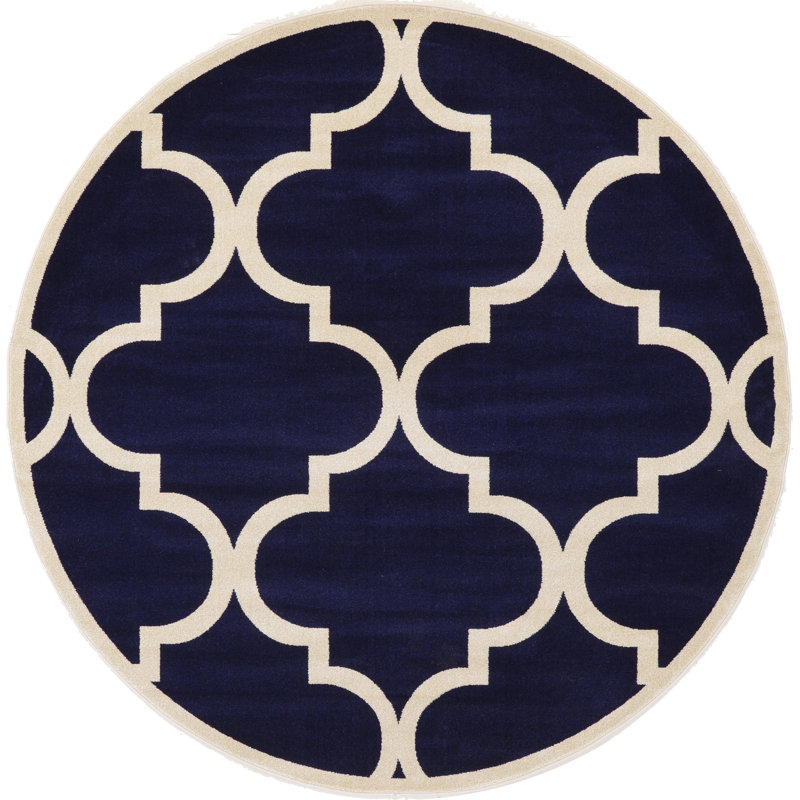 Molly Geometric Indoor Rug, Round 8'