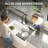 DeerValley 33" L X 20" W Single Basin Workstation Farmhouse Kitchen Sink With Sink Grid, Cutting Board And Dish-Drying Rack-101798382