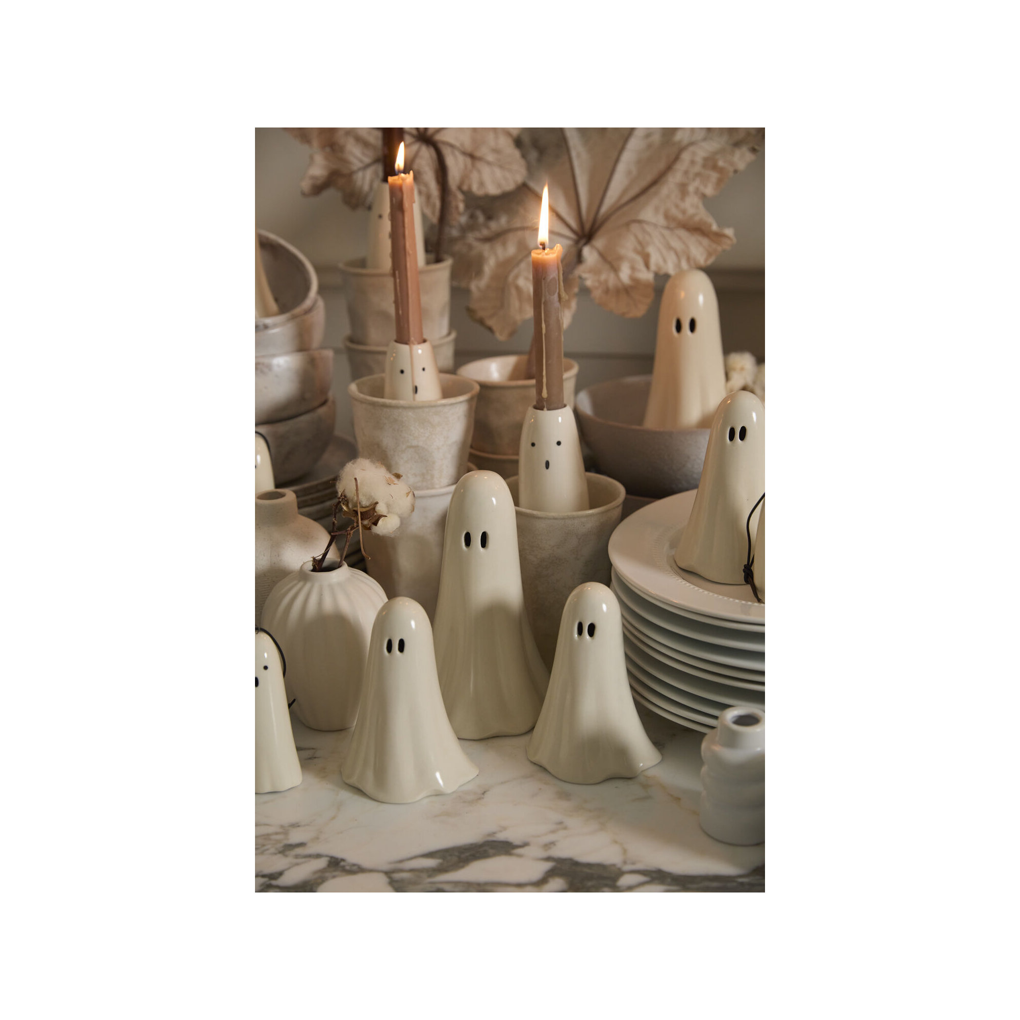 Not So Ghostly Figurine, 7" H x 4.5" W x 4.5" D