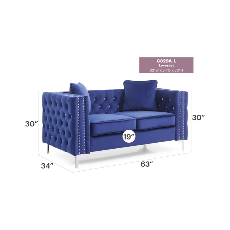 Causeuse chic en bleu, Bleu