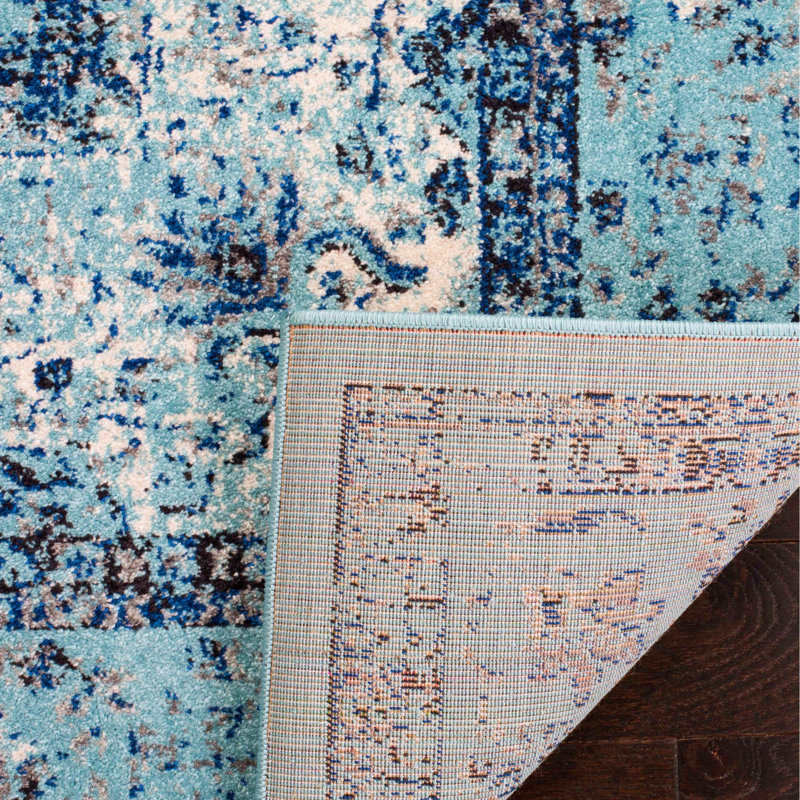 Tapis oriental bleu clair Altman, Rectangle 2 pi 2 po x 4 pi