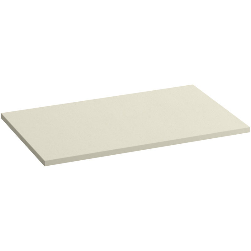Solid/Expressions 37" Single Bathroom Vanity Top, Almond Expressions