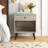 Vansant 1 - Drawer Nightstand with Drawer and Open Compartment, Solid Wood Legs-964602023