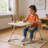 Adjustable Folding Accent Table Multi-functional Side Table with Cup Holder Height & Tilt Adjustable Waterproof Surface for Kitchen or Dining Room-117586532