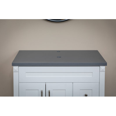 Plateau de meuble-lavabo simple en pierre 31 po Eden Terrazzo