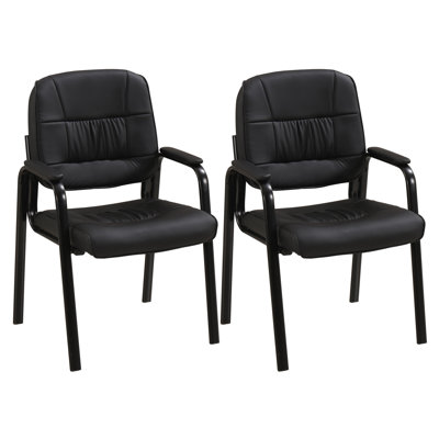 Nashally Leather Seat Waiting Room Chair with Metal Frame