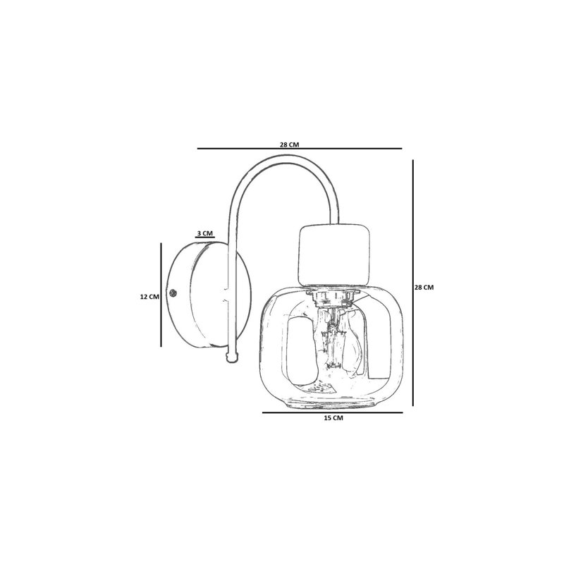 Lampe murale, Clair