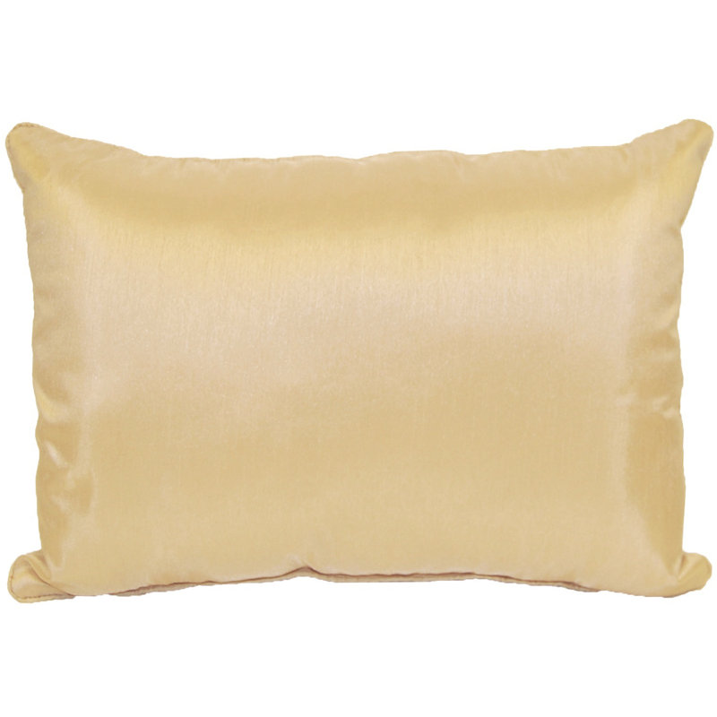 Faux Silk Throw Pillow, Peach, 12" x 18", Rectangular