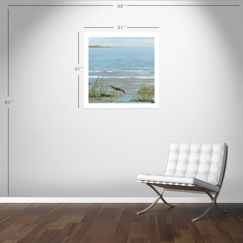 Après-midi sur le rivage II - impression sans cadre, H 31 po x l 31 po x P 0,1 po