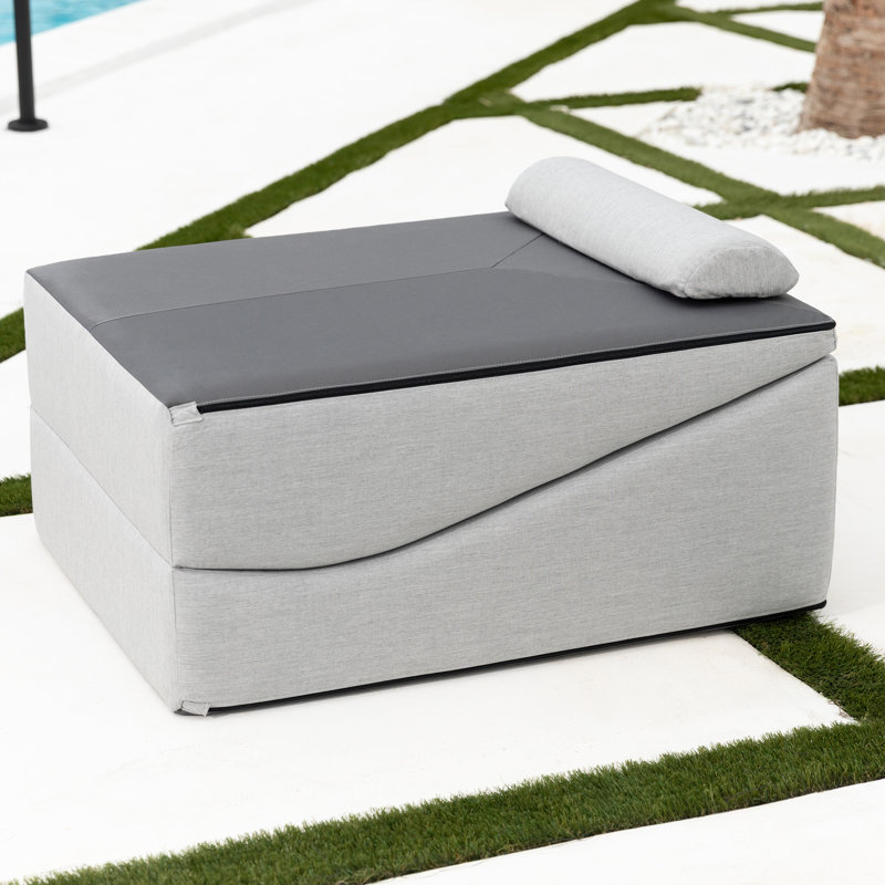 Adanely Sun Lounger - Luxurious Waterproof Folding Lounge & Chaise - Sunbrella, Granite