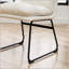 Ensemble de 2 chaises de salle à manger rembourrées Milos, blanc vanille