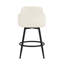 Tabouret de bar pivotant de 26 po de hauteur et tabouret de comptoir rembourré avec accoudoirs à dossier incurvé (ensemble de 3)-1696372449-1696372454