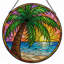 Panneau de vitrail 12 "H Sunset-242988737