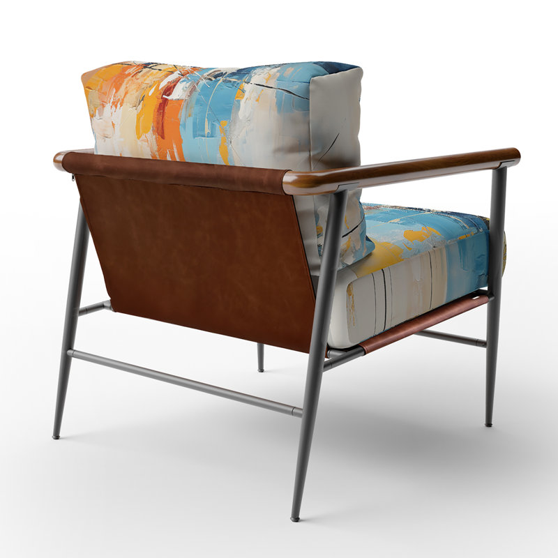 Paper Euphoria I - Fauteuil d'appoint rembourré abstrait, Noir
