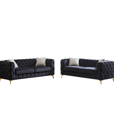 Classic 6 - Person Velvet With Rolled Arms, Solid Wood Frame And 4 Cushions, Elegant For Living Room Seater Hand Design, Foam Cushions Metal Legs