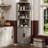 Corner Cabinet With Barn Door Design-97341137