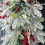 28"H Christmas Flocked Pinecone & Berry Teardrop