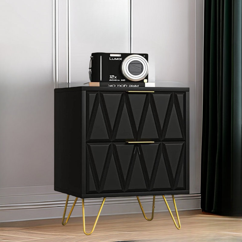 Table de chevet Voleta, Noir