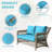 5" Loveseat Cushion Water Repellent & UV-Resistant Patio Furniture Cushions, Removable Outdoor Couch Cushions With Hidden Zipper & Adjustment Staps For Couch, Bench, And Swing-985681031