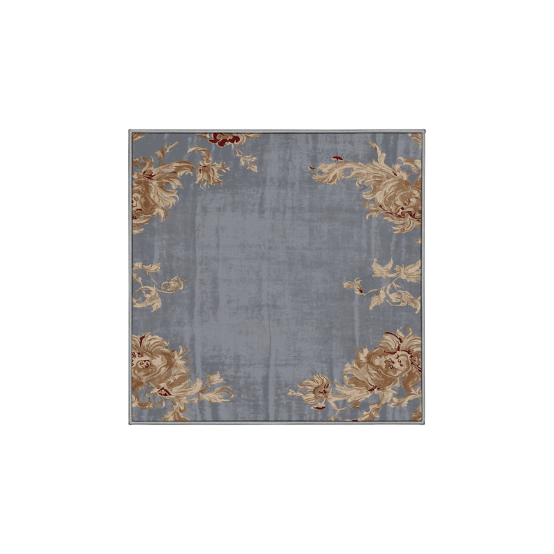 Tapis rose soyeux et moelleux, Carré 3 pi