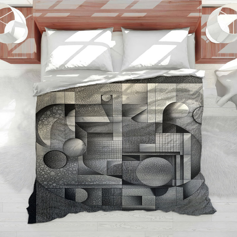 Shapes Bedding Abstract Comforter Gothic, Queen Comforter