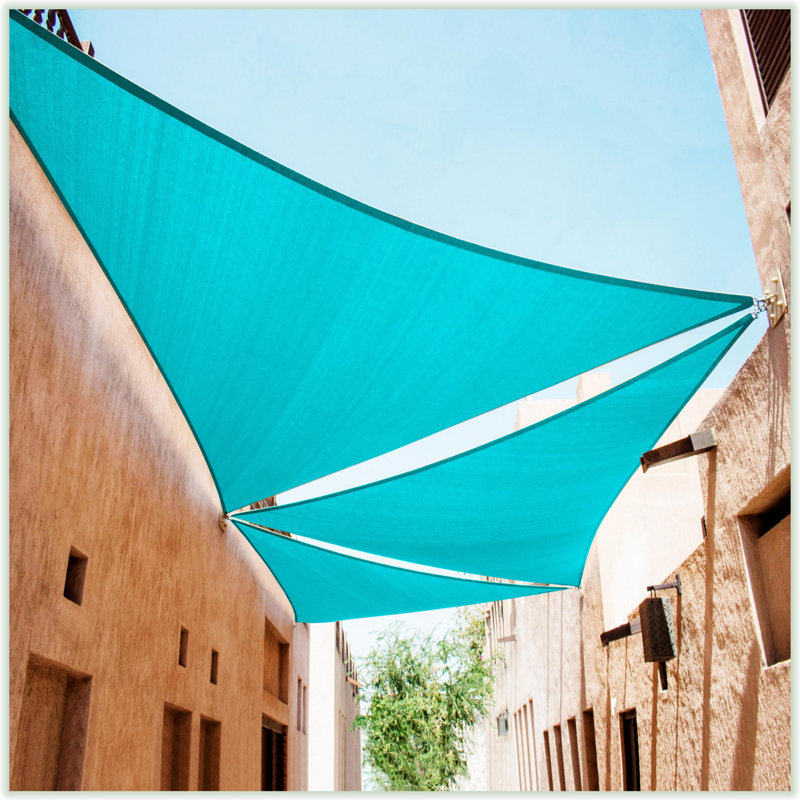 Toile d'ombrage en tissu Colourtree Triangle Sun, Turquoise, 28 pi x 28 pi x 28 pi