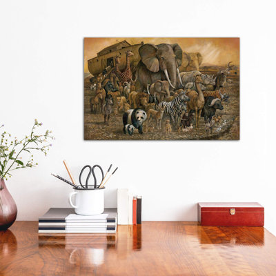 Noah's Ark 1 Piece Wrapped Canvas Painting