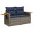  6 Piece Patio Sofa Set With Cushions Grey Poly Rattan (US Only)