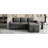 - 5Pc Seating Collection: F8934 Corner Chair, F8935 Armless F8936 , Gray Fabric, Robust Wood Frame Structure Sitting Furniture: Stable-2027181540