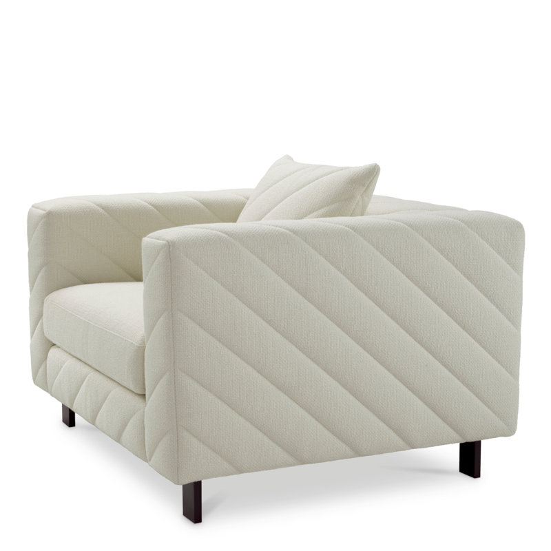Avellino Club Chair, Reve Cream Polyester Blend