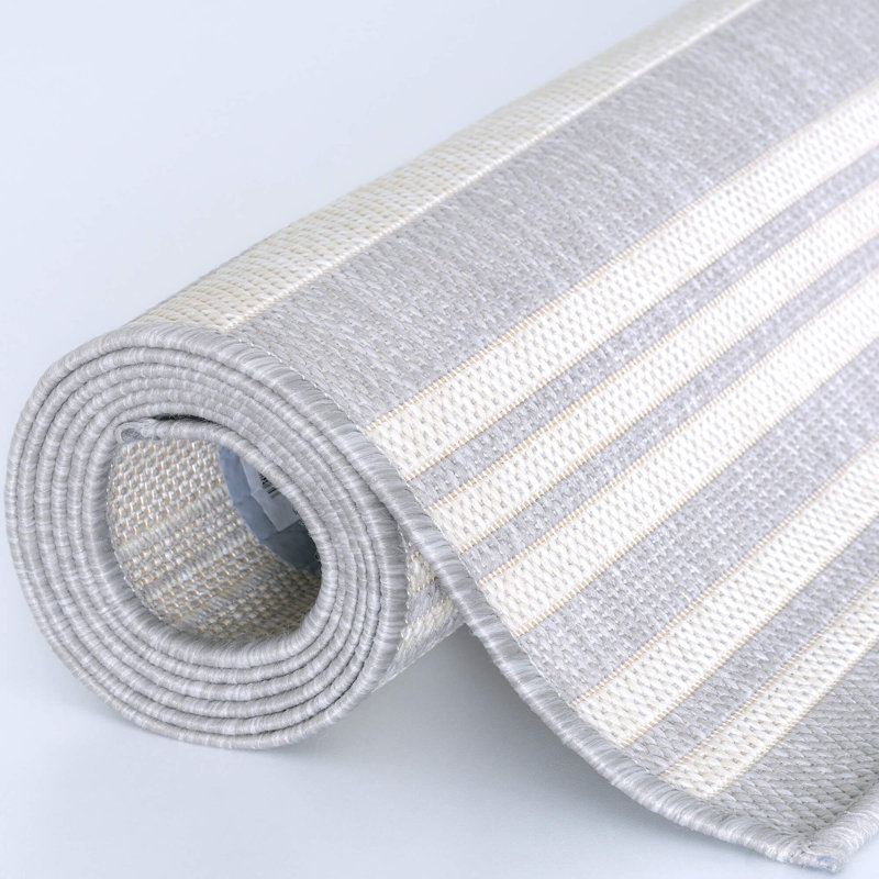Ecology Collection Striped Indoor / Outdoor Area Rug, Rectangle 160 x 230cm