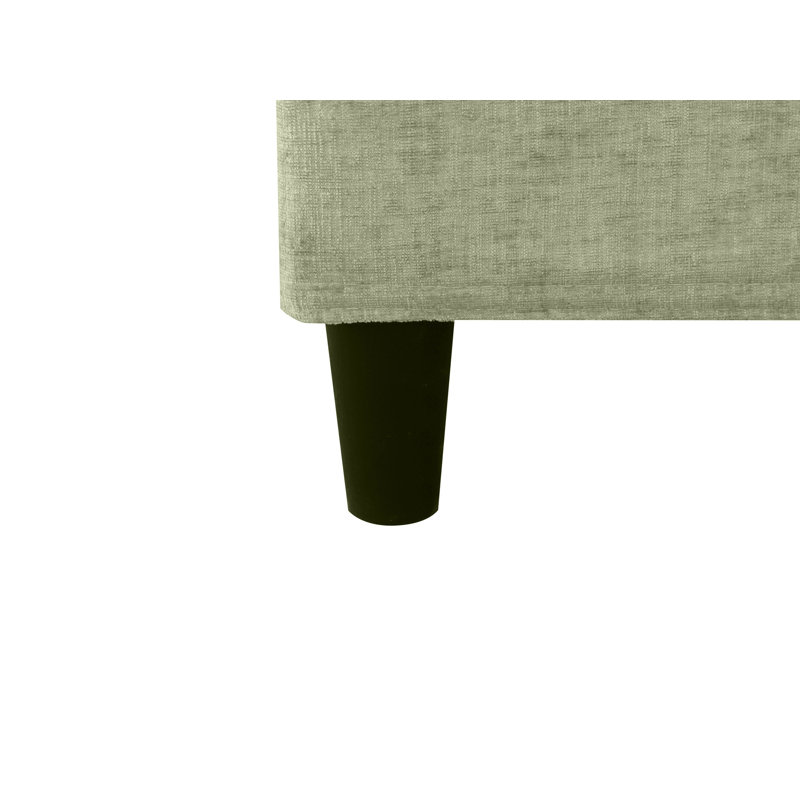 Chaise longue surdimensionnée rembourrée en chenille avec coussins décoratifs, Vert
