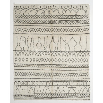 Boho Chic Moroccan Tulu Rug, 100% Natural Undyed Wool, Custom Options Available