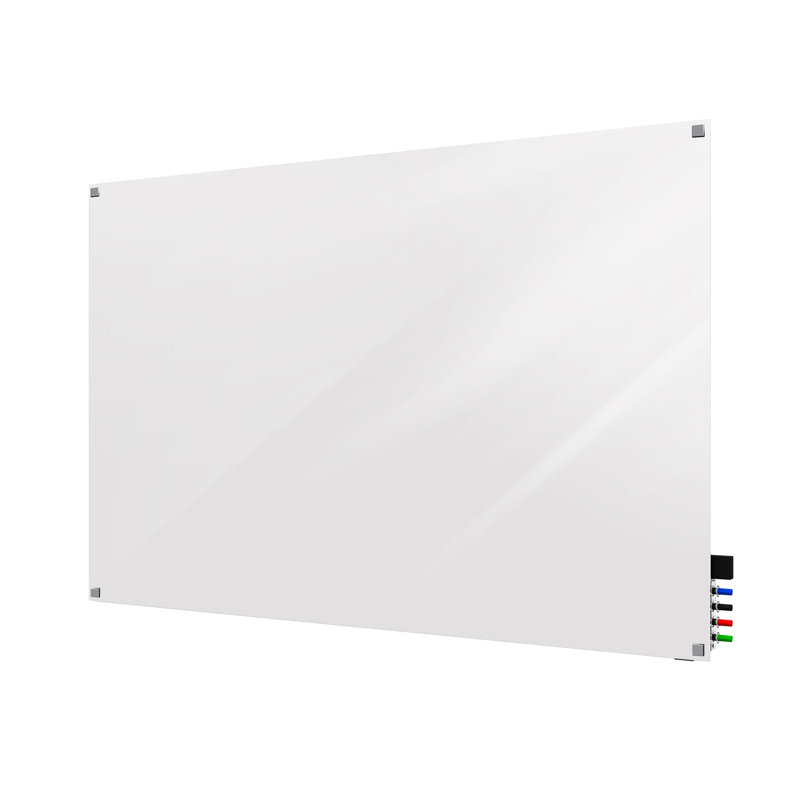 Panneau de verre magnétique mural Harmony, 48 po x 72 po, Blanc