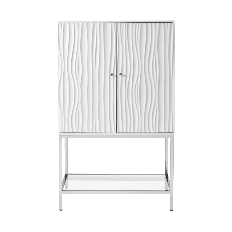Brewington 36'' Bar Cabinet, Glossy White