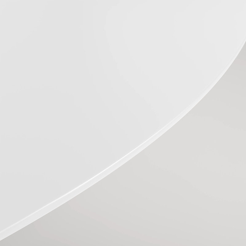 Table de salle à manger Circula, Blanc, Standard (hauteur de 30 po), L 36 po x L 36 po