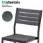 Chaise de salle à manger d'extérieur empilable Deen Auminium-758247833-769630224