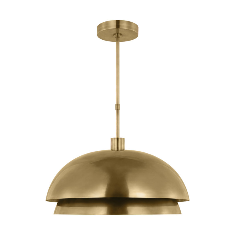 Shanti 1 - Light LED Pendant, Natural Brass, Dark Bronze, 26" W x 26" D x 13.9" H