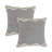 Contemporary Gray Chevron Overtufted Cotton Throw Pillow Set