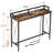 Industrial Console Table with Power Outlet, Narrow Sofa Table with Storage Shelf, Entryway Table with Charging Station, Rustic Wood & Metal Frame, for Living Room, Hallway, Behind Couch-301329090