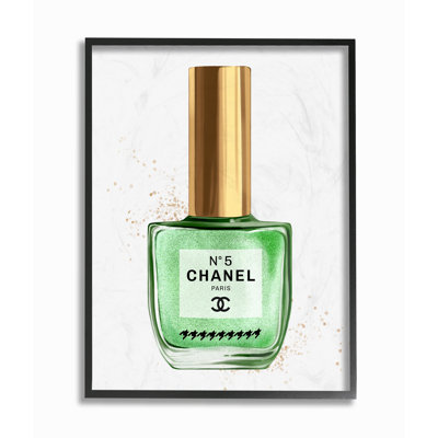 «Makquillage Nail Vernis Green Gold Fashion Design», impression