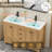 Wimer 48" Modern Farmhouse Double Sink Bathroom Vanity With Resin Sink Top, Natural Wood Tune, Assembly Required-152393115