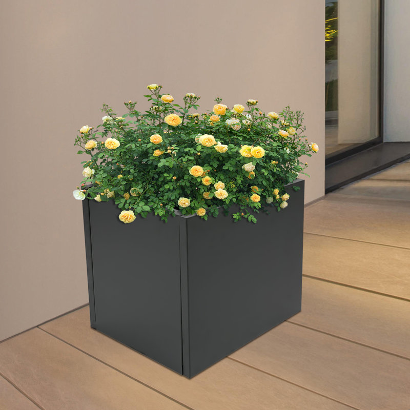 Raemond Metal Planter Box, 16" H x 16" W x 16" D