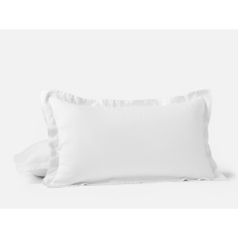 Coyuchi Organic Relaxed Linen Sham, Alpine White, King