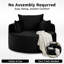 Canapé-lit simple moelleux en velours côtelé de 50 po L, sans assemblage requis Fauteuil-lit moelleux moderne avec coussin de dossier pour le salon, la chambre à coucher et le salon-859750772-859750775