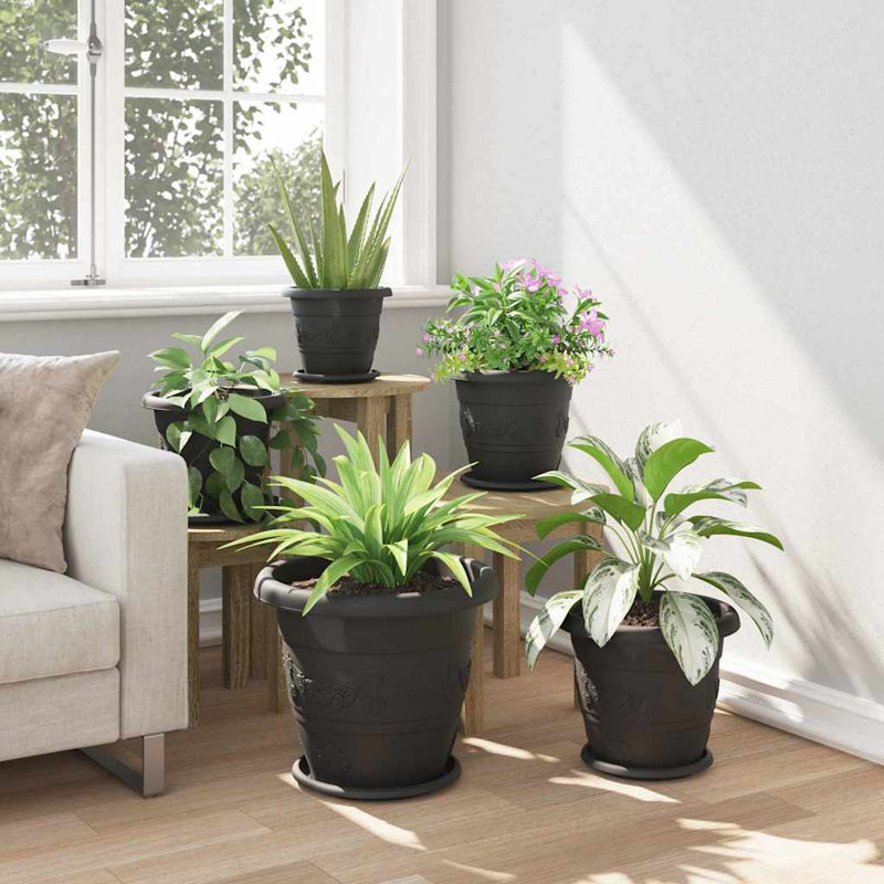Planter, Black, 32cm H x 39cm W x 39cm D